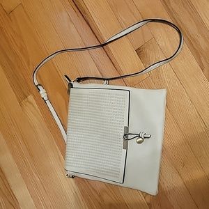 Off white leather purse